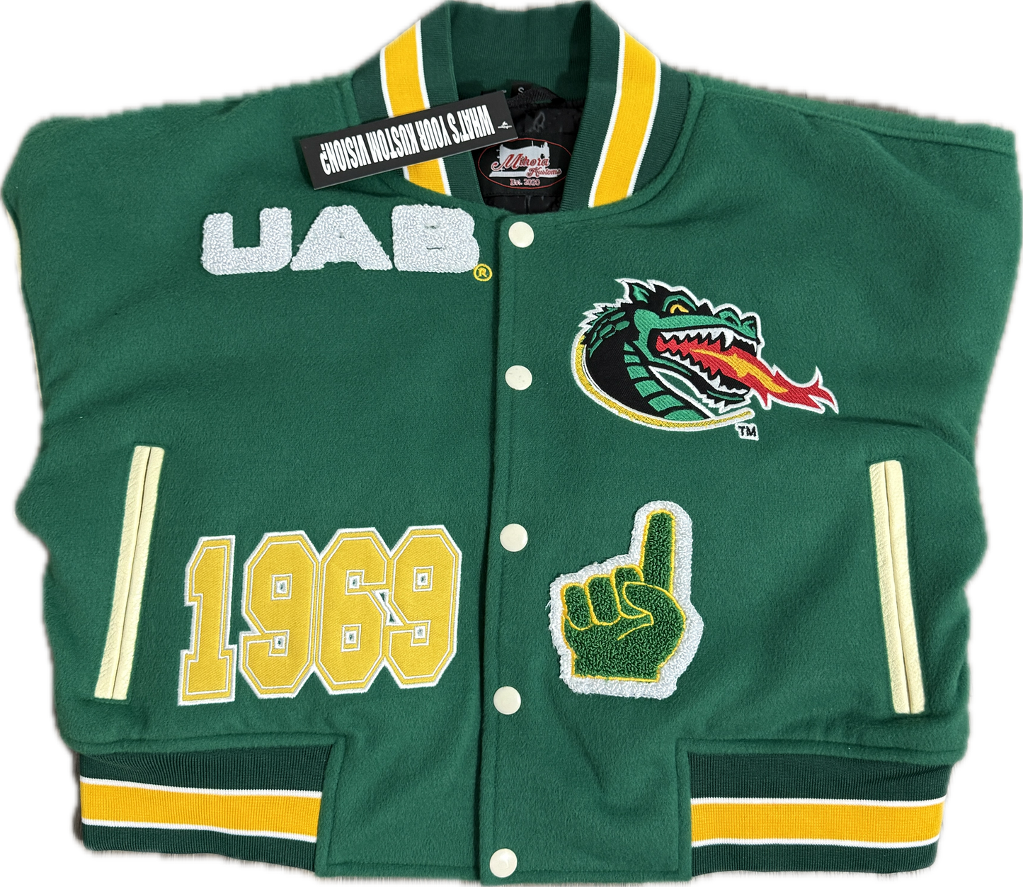 UAB Cropped Letterman