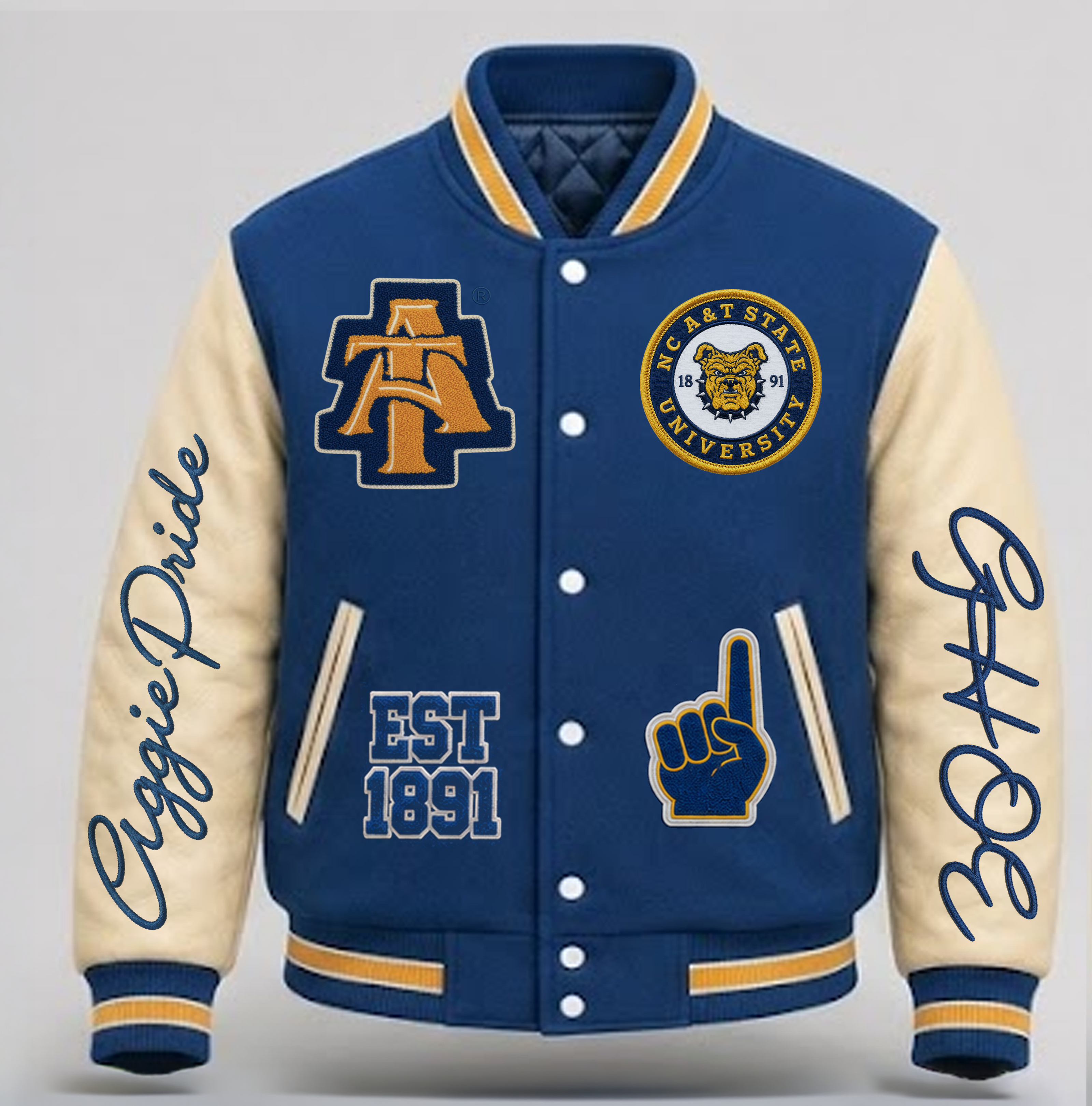 North Carolina A&T Cropped Letterman (Alternate)