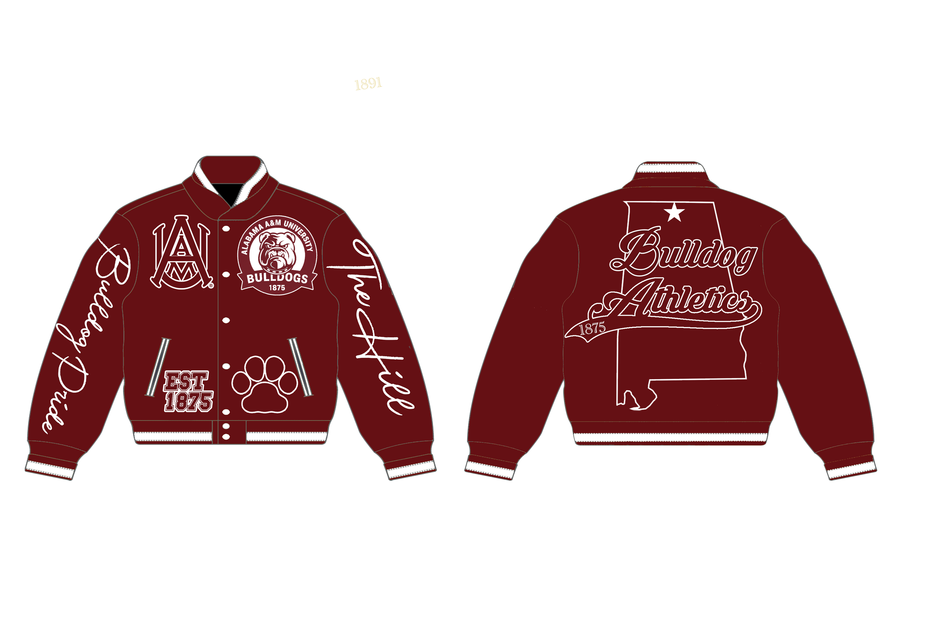 Alabama A&M University Cropped Letterman (Alternate)