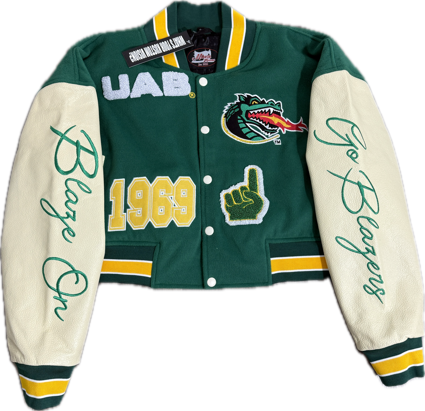 UAB Cropped Letterman